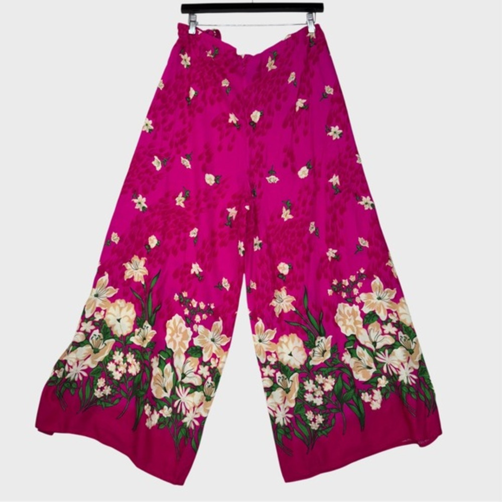 Vintage 90's Just Cruising‎ Beach Resort Cover-up Pink Tropical Sarong 48" waist